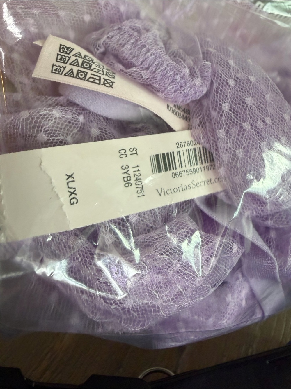 Victoria secret Sheer Lavender Bow Lingerie Teddy crotchless - cup less - Picture 7 of 7